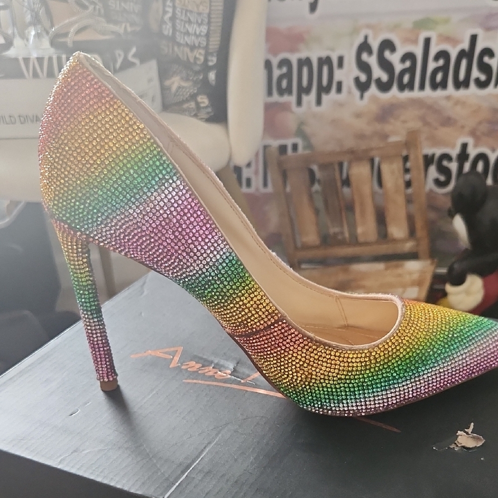 Colorful Rhinestone Stiletto Heels